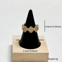 Sweet Bow Tie Open Ring For Women In Alloy With Rhinestone Inlay 3