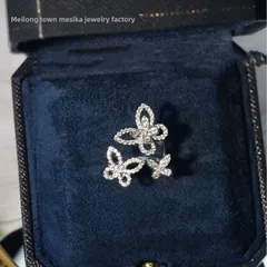 Sweet Butterfly Open Ring For Women In Gold, Copper Alloy With 18K Real Gold Electroplated Finish 5