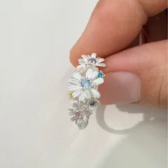 Sweet Daisy Ring For Unisex Featuring Electroplated Zinc Alloy Material 2