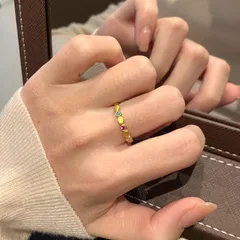 Sweet Electroplated Copper Ring For Women Featuring Elegant Design 4