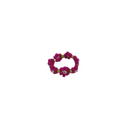 Sweet Seed Bead Ring For Women Featuring Flowers Design, 1 Piece 4