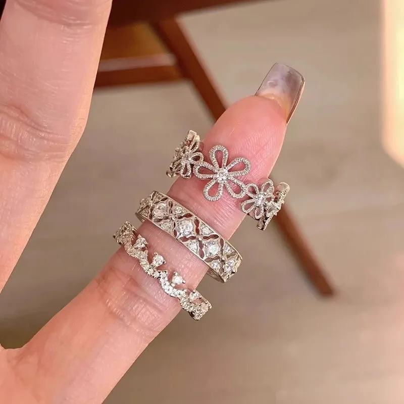 Sweet Lace Ring For Women In Alloy Featuring Electroplated Finish 5