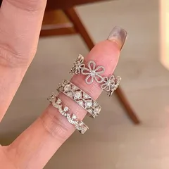 Sweet Lace Ring For Women In Alloy Featuring Electroplated Finish