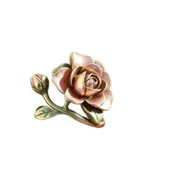 Sweet Rose Open Ring For Women In Alloy With Electroplated Finish 5
