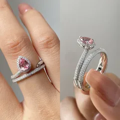 Sweet Silver Metal Rings For Women Featuring Electroplated Water Droplets Design