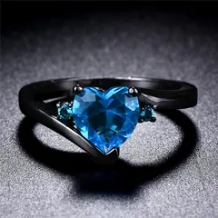 Sweet Geometric Ring For Women In Multicolor With Artificial Gemstones, 1 Piece Alloy Jewelry