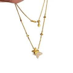 Sweet Star Ring For Women In Gold Electroplated Copper 5