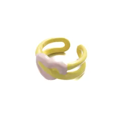 Sweet Versatile Women's Ring Drip Oil Colorful Ins Style Fashion Jewelry Luxury Feel Summer New Open Hand Accessory 5