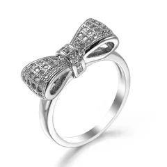 Trendy Butterfly Knot Ring Women's Jewelry Zircon Alloy Ring Elegant Fashion Accessory Hot Sale Female Rings 5