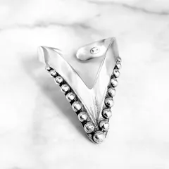 Trillion-cut Open Rings For Unisex In Silver Alloy With Electroplated Finish Featuring Hip-Hop Style 2