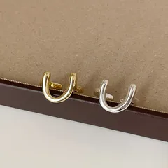 U Shape Ring For Women In Gold Metal Featuring Electroplated Finish 2