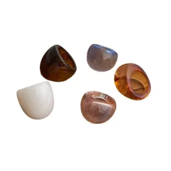 Unique Resin Gradient Rings For Women Fashionable Personality Geometric Pattern Polished Finish High-End Feelment Versatile Ring 5