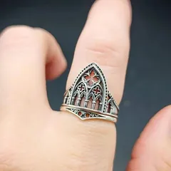 Unisex Alloy Cross Ring For Everyday Wear 2