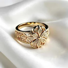 Unisex Alloy Rings For Flowers Featuring Electroplated Finish