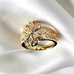 Unisex Alloy Rings For Flowers Featuring Electroplated Finish 2