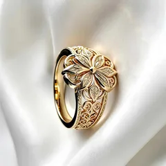 Unisex Alloy Rings For Flowers Featuring Electroplated Finish 3