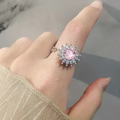 Unisex Alloy Flowers Fidget Ring For Anxiety Jewelry Featuring Rotatable Craftsmanship 2