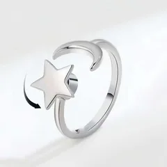 Unisex Alloy Flowers Fidget Ring For Anxiety Jewelry Featuring Rotatable Craftsmanship 4