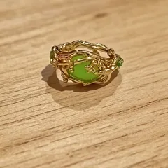 Irregular Unisex Alloy Ring For Everyday Wear Featuring Golden Plated Finish With 0.03µm-0.05µm Thickness And Zircon Inlay 2