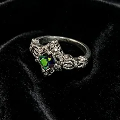 Irregular Unisex Alloy Ring For Everyday Wear Featuring White K Plated Finish With 0.03µm-0.05µm Thickness And Zircon Inlay 5