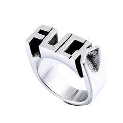 For Unisex Alloy Rings With Antique Silver Plated Finish, Featuring Water Plating And 0.03µm-0.05µm Coating Thickness 5