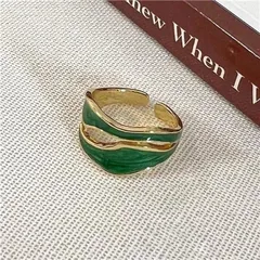 Unisex Animal Pattern Ring For Everyday Wear, Alloy Material With 10K Real Gold Plated Coating 0.03µm And Natural Stone Inlay 4