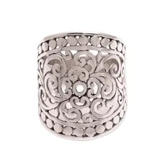 Argyle Unisex Ring For Style Featuring Zinc Alloy Material With White K Plated Coating Thickness 0.05µm-0.08µm And Rhinestone Inlay 4