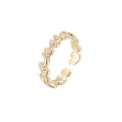 Unisex Circle Ring In Copper With 14K Real Gold Electroplated Finish, Elegant Gold Tone Jewelry 5