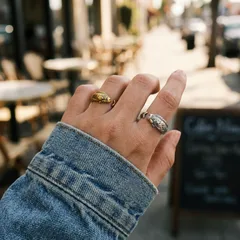 Conch Ring For Unisex Featuring Zinc Alloy Material With KC Golden Plated Water Plating And 0.03µm-0.05µm Thickness