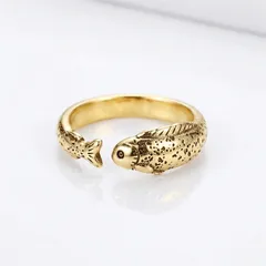 Conch Ring For Unisex Featuring Zinc Alloy Material With KC Golden Plated Water Plating And 0.03µm-0.05µm Thickness 2