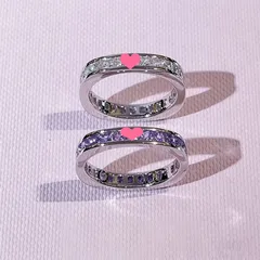 Luxurious Unisex Copper Ring For Everyday Wear Featuring Electroplated Finish And Zircon Inlay 3