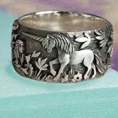 Ring For Unisex Featuring Retro Style In Silver Zinc Alloy With Electroplated Finish