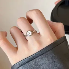 Sweet Unisex Silver Watch Ring For Everyday Wear, Made Of Alloy With Electroplated Finish
