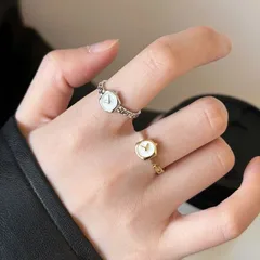 Sweet Unisex Silver Watch Ring For Everyday Wear, Made Of Alloy With Electroplated Finish 2
