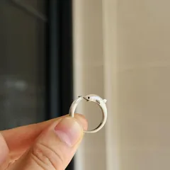 Shark For Unisex Simple Style Open Rings In Silver Plated Metal Featuring Electroplated Finish 3