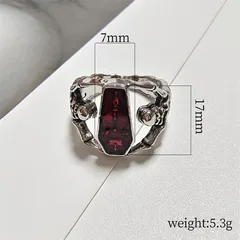 Unisex Skull Ring For Style Featuring Antique Silver Plated Alloy With Zircon Inlay And 0.03µm-0.05µm Plating Thickness 2