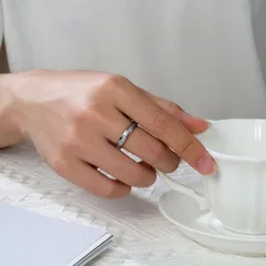 Unisex Tungsten Steel Ball Ring In Steel Color For Durable And Stylish Wear 2