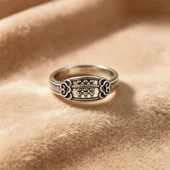 For Unisex Vintage Style Open Rings In Silver Zinc Alloy, Perfect For Summer Wear 3