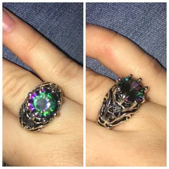 For Unisex Zinc Alloy Rings With Copper Plated Finish Featuring 0.08µm Minimum Thickness And Zircon Inlay 4