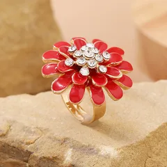 Vacation Simple Style Flower Alloy Women's Rings