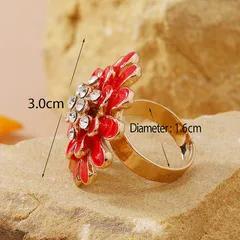 Vacation Simple Style Flower Alloy Women's Rings 2