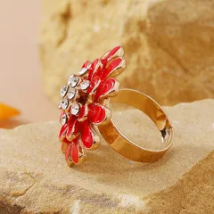 Vacation Simple Style Flower Alloy Women's Rings 5
