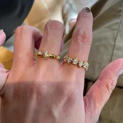 Vintage Brushed Diamond Lace Ring For Women, Index Finger Ring, Geometric Leaf Rose Gold Alloy 2