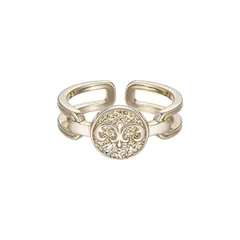 Vintage Style Copper Ring For Unisex In Gold Color