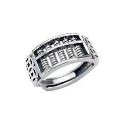 Vintage Style Ethnic Open Rings For Unisex In Silver Copper With Electroplated Finish 5