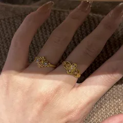 Vintage Style Flowers Open Ring For Women In Electroplated Copper 3