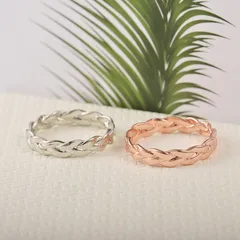 Vintage Style Geometric Rings For Women In Gold Metal Featuring Electroplated Craftsmanship 3