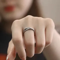 Vintage Style Geometric Mountain Ring For Unisex, Copper Material With Electroplated Golden Plated Finish 2