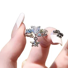 Vintage Style Heart Shape Ring For Unisex Featuring Electroplated Metal Design 4