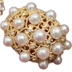 Vintage Style Open Ring For Women Featuring Star Pattern With Electroplated Finish And Rhinestones On Imitation Pearl 5